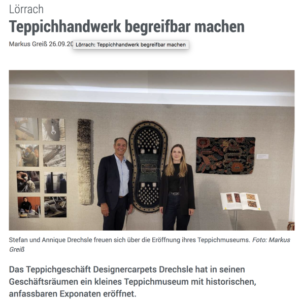Lörrach: Making carpet craftsmanship understandable