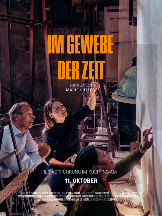 Kinoposter des Dokumentarfilms von marie Sutter über Designercarpets Drechsle