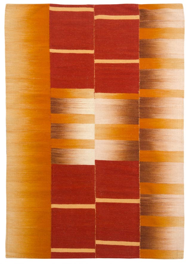 Kilim Orange Red 140 x 200 cm