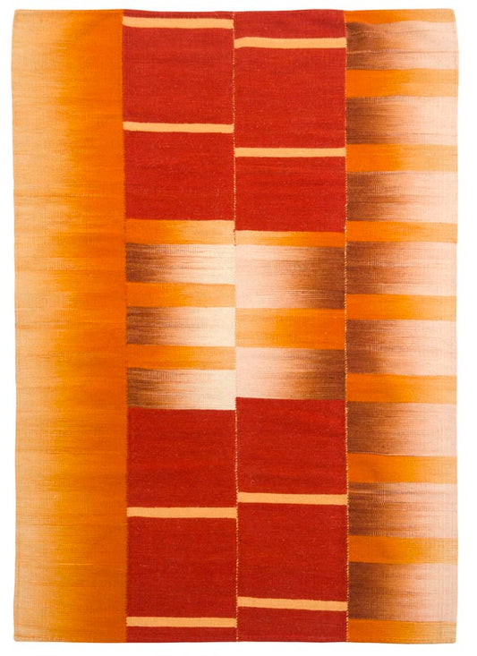 Kilim Orange Red 140 x 200 cm