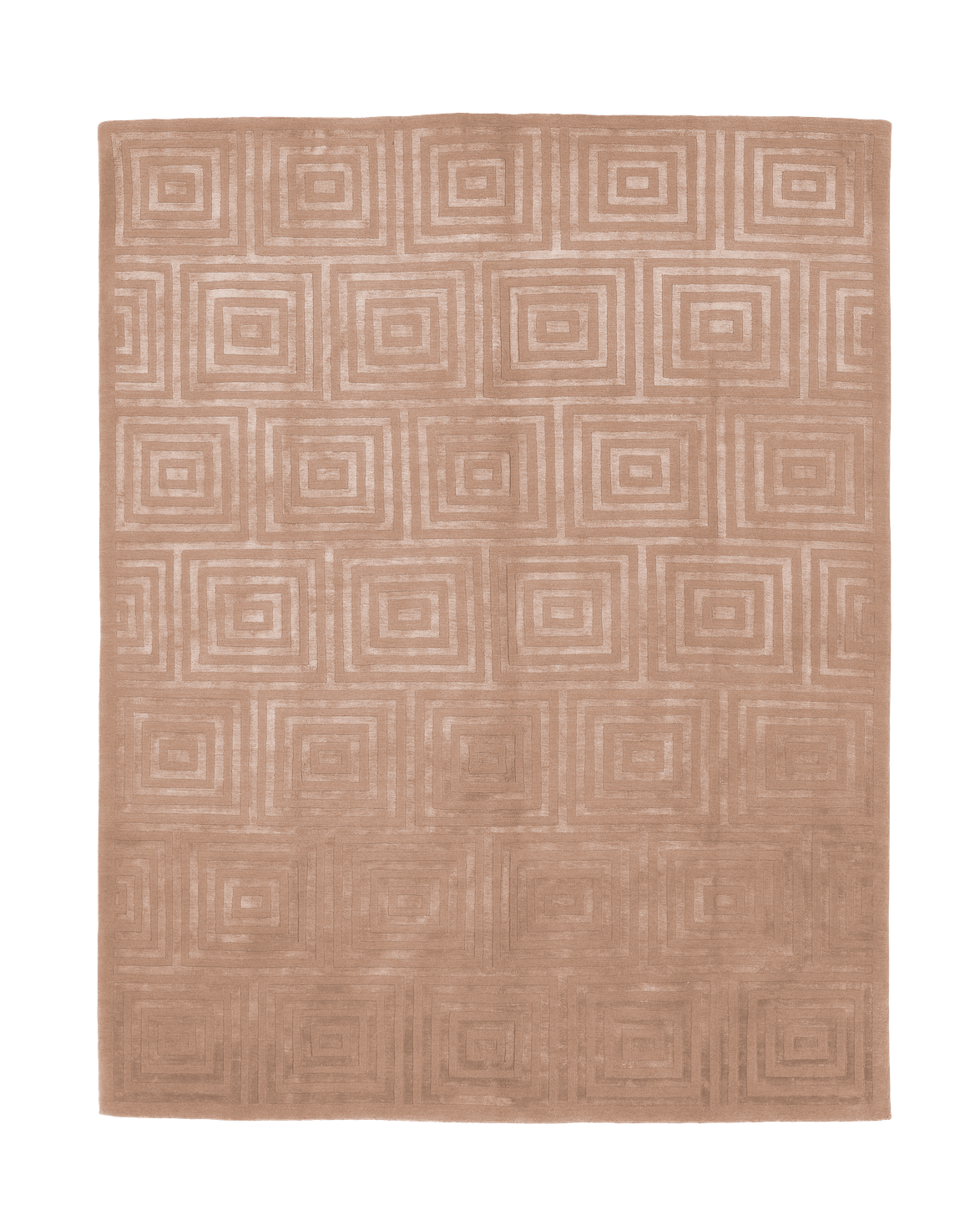 handgeknüpfter Teppich aus Wolle und Seide elegant beige und zeitlos