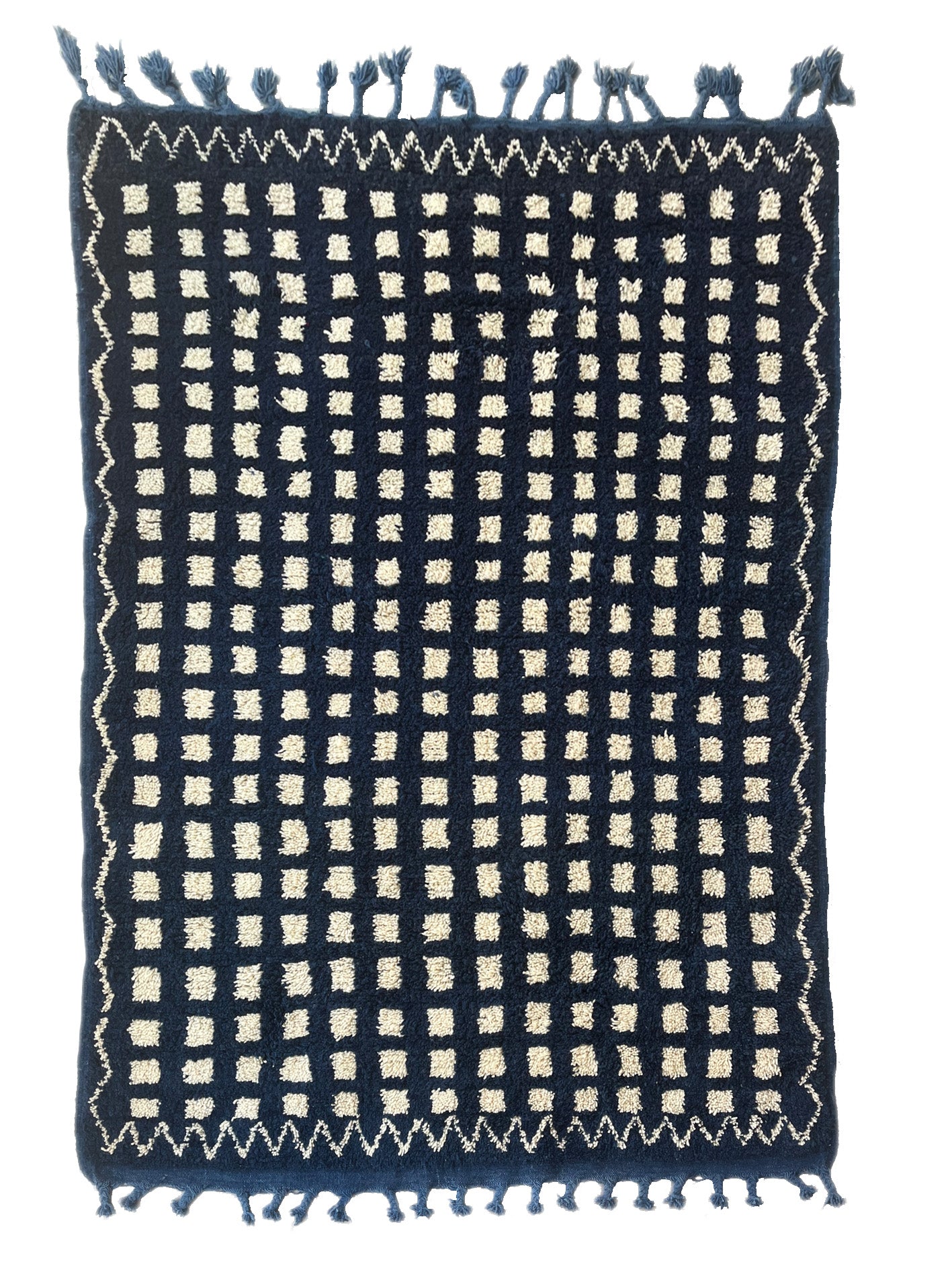 Morocco Berber Bleu&amp;Blanc 145 x 195 cm 